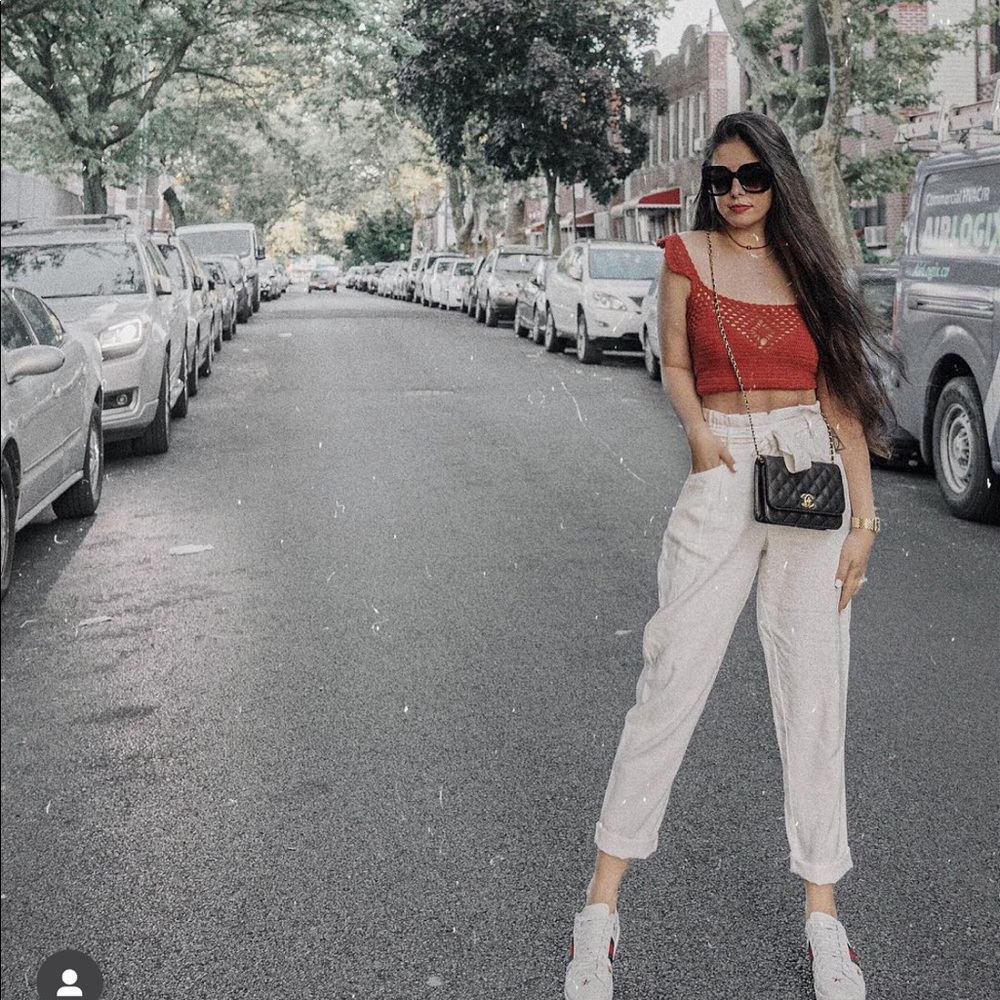 Crochet knit crop top